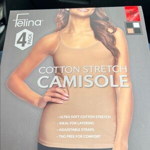 Felina cotton stretch camisole tanks medium